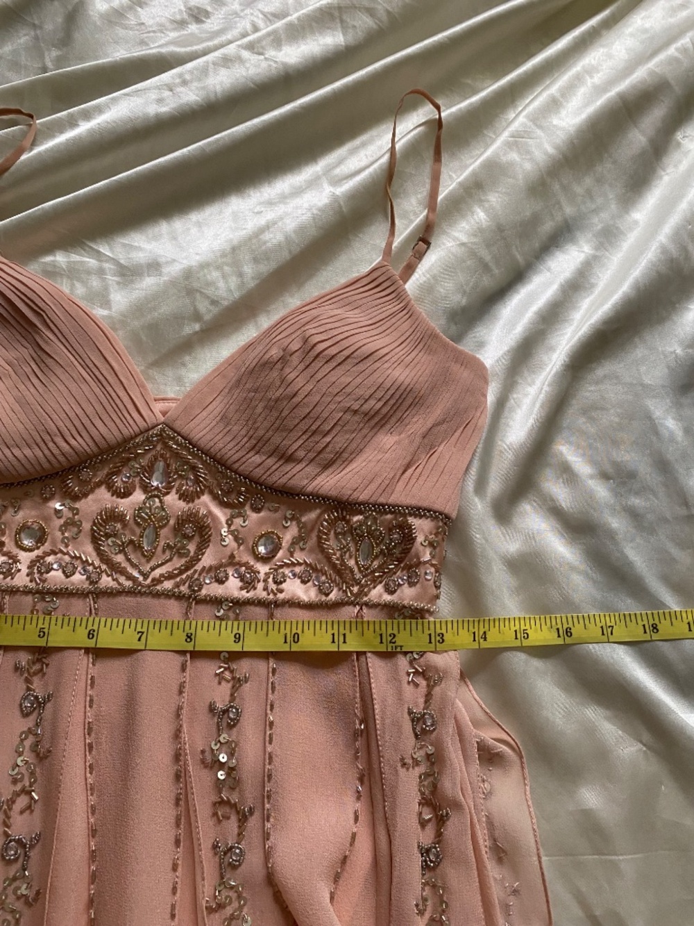 Rare Vintage y2k Sue Wong Pink Silk Beaded Flapper Party Dress Size 2 *read* - Picture 6 of 12
